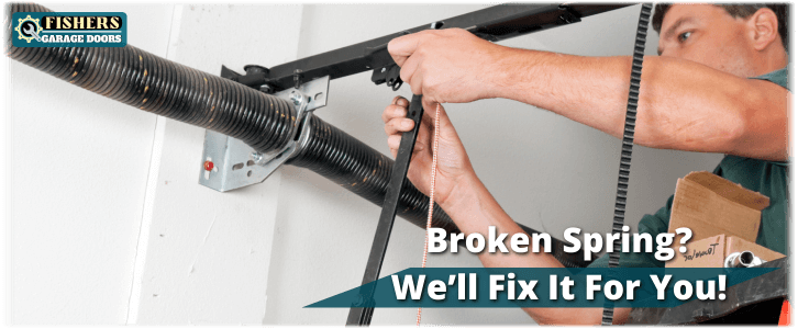 Broken Garage Door Spring Fishers